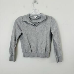 Crewcuts Gray Long Sleeve Cashmere Blend Pullover Sweater Girls Size M